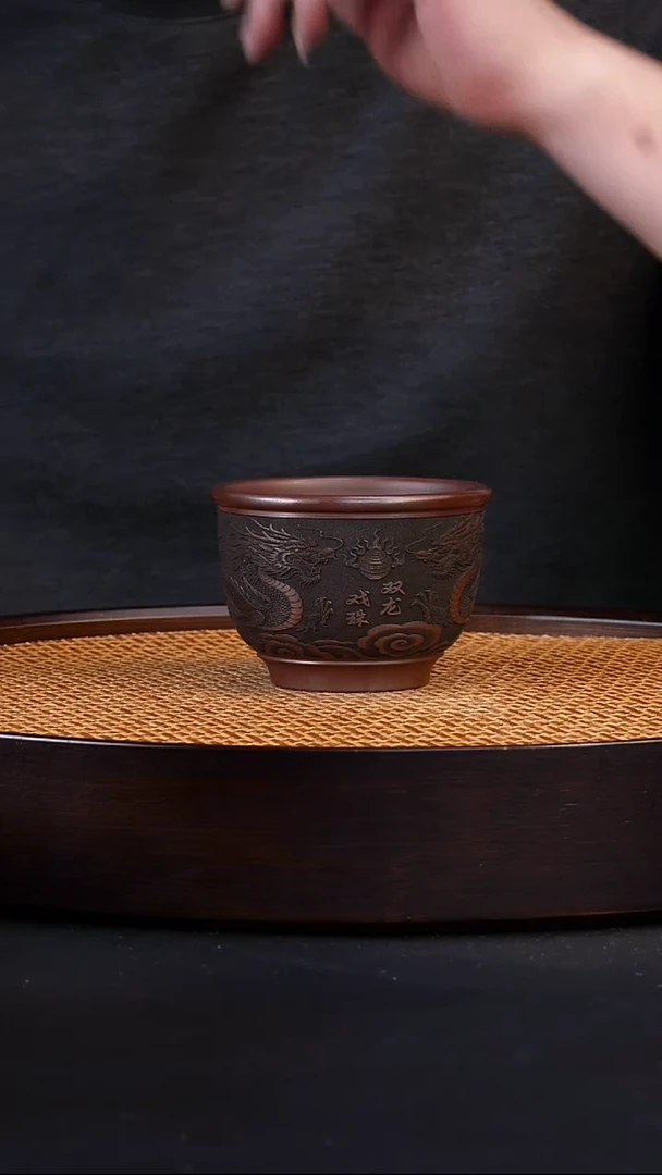 茶杯紫砂宜兴全手工原矿紫砂杯