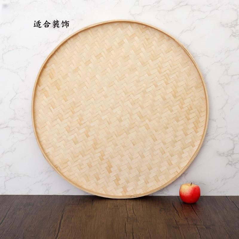 竹制品晾晒筐筲箕晾晒篮子家用网晒干货阳台晒食品菜神器竹编簸箕