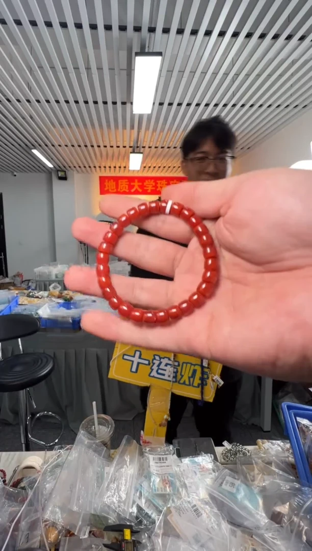 未镶嵌手串南红玛瑙约8-9MM南红玛瑙直切单圈手串