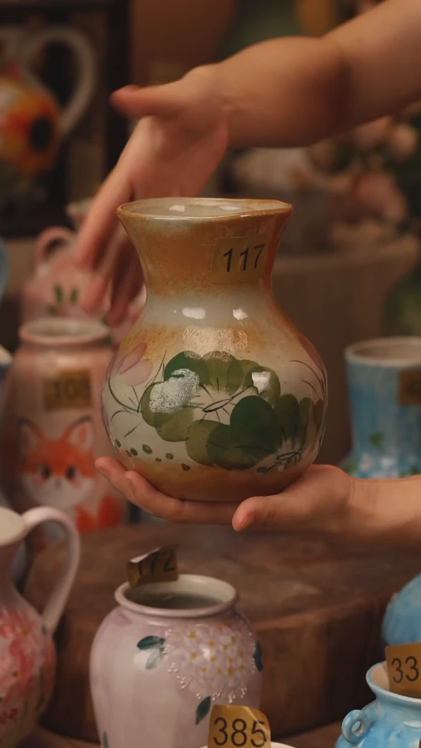 陶瓷117景德镇设计师手作花器摆件侘寂风