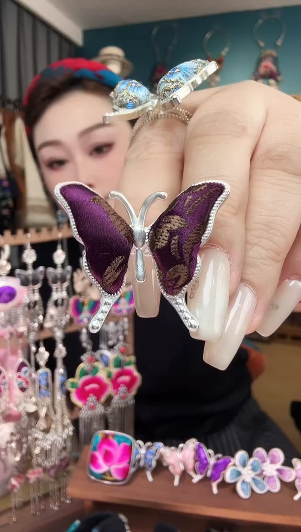 刺绣纯手工民族风刺绣戒指