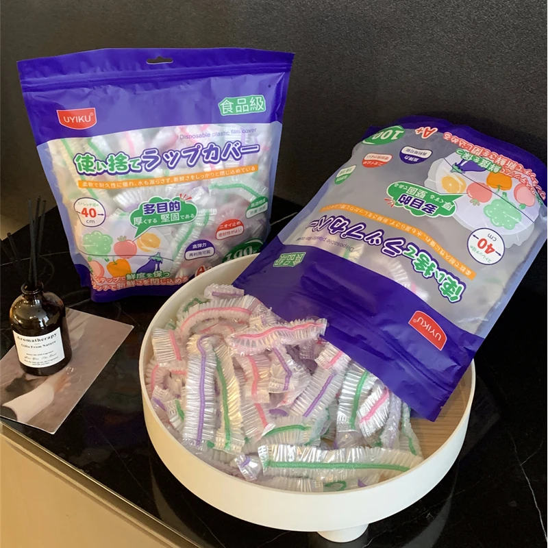 多用途食品级PE材质100枚装高透保鲜膜保鲜罩