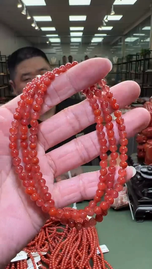 【闪购商品】南红玛瑙多圈手串未镶嵌一条4mm+ 多样性发货