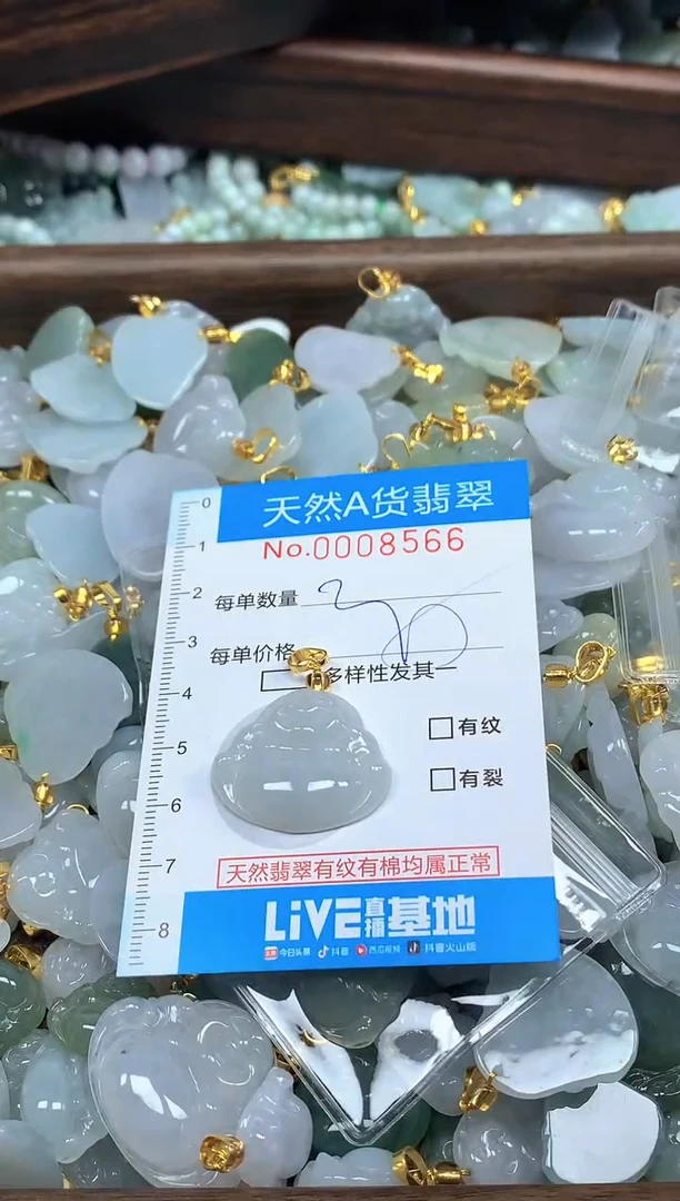 颈饰未镶嵌翡翠净货挂件-8566