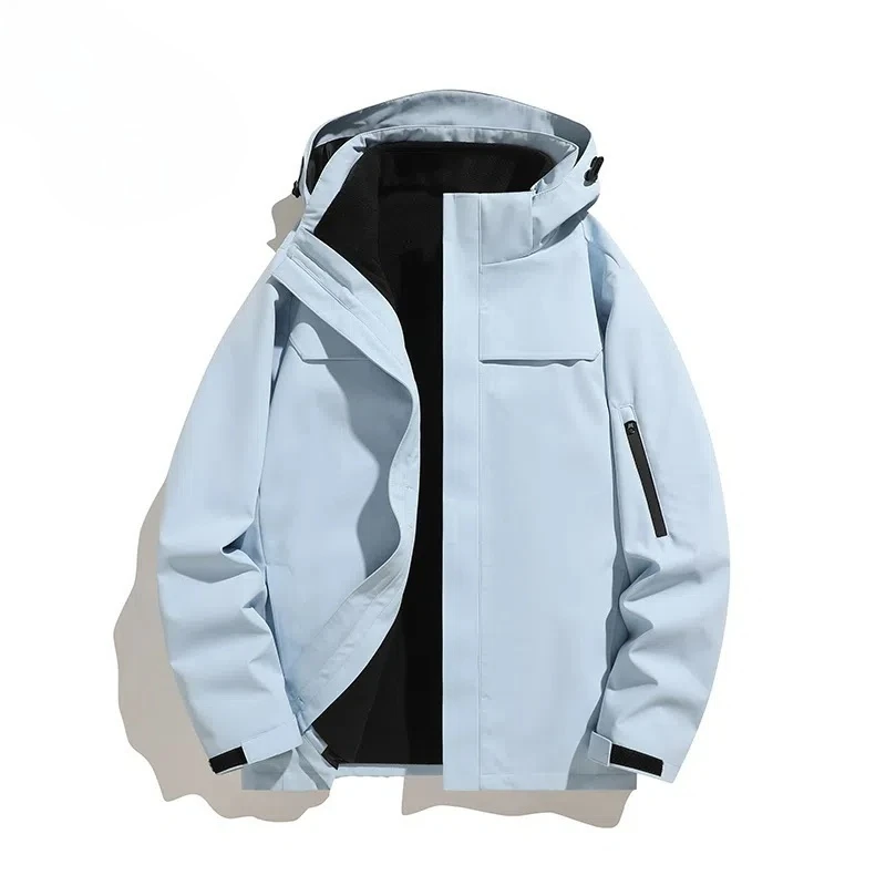 新款高品质冲锋外套三合一男女同款户外夹克防风外套