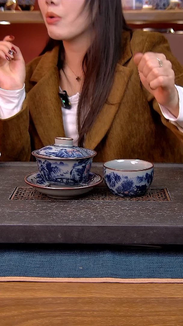 简装家用款2件套 老陶泥开片纹陶瓷茶具