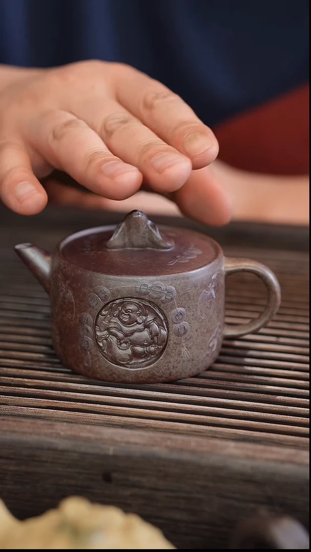 茶壶紫砂沛*140从五福临门