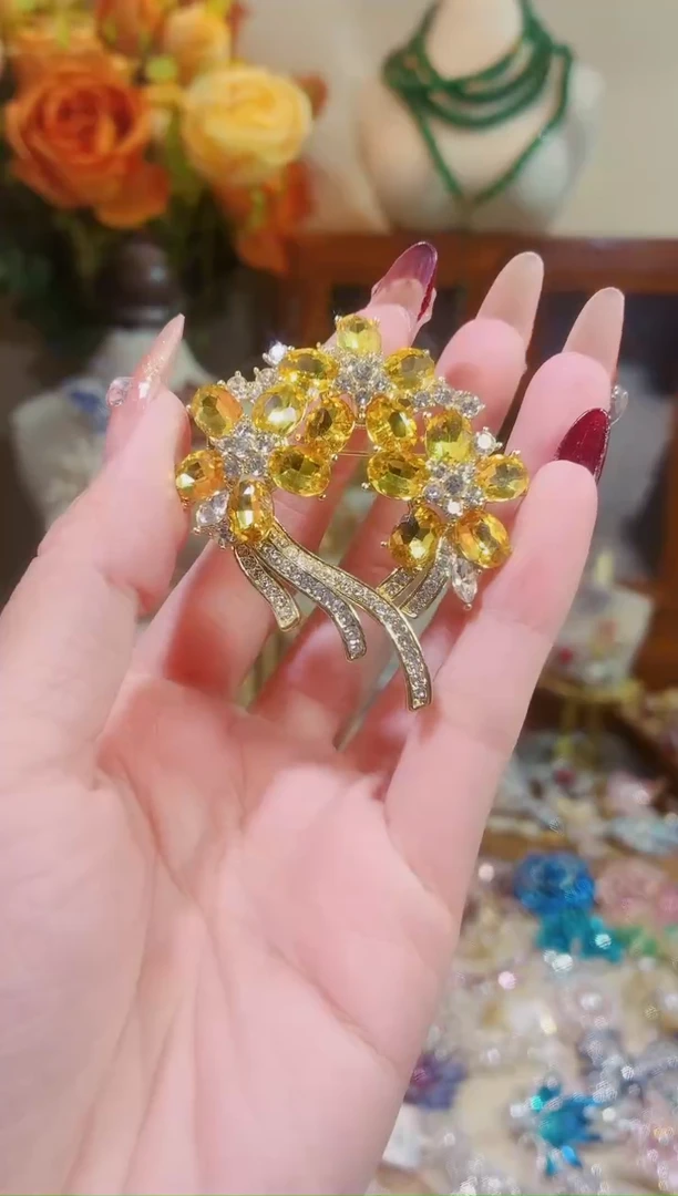 合成立方氧化锆铜合金黄色花束