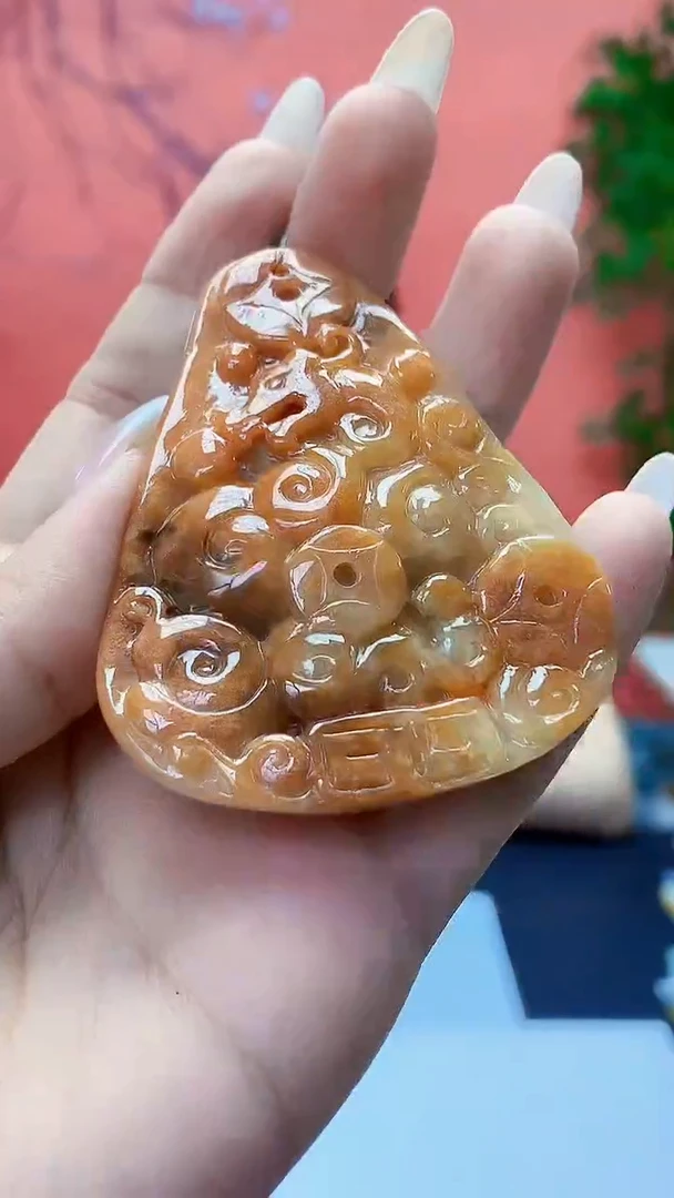 未镶嵌定制翡翠5160ty-毛货挂件180