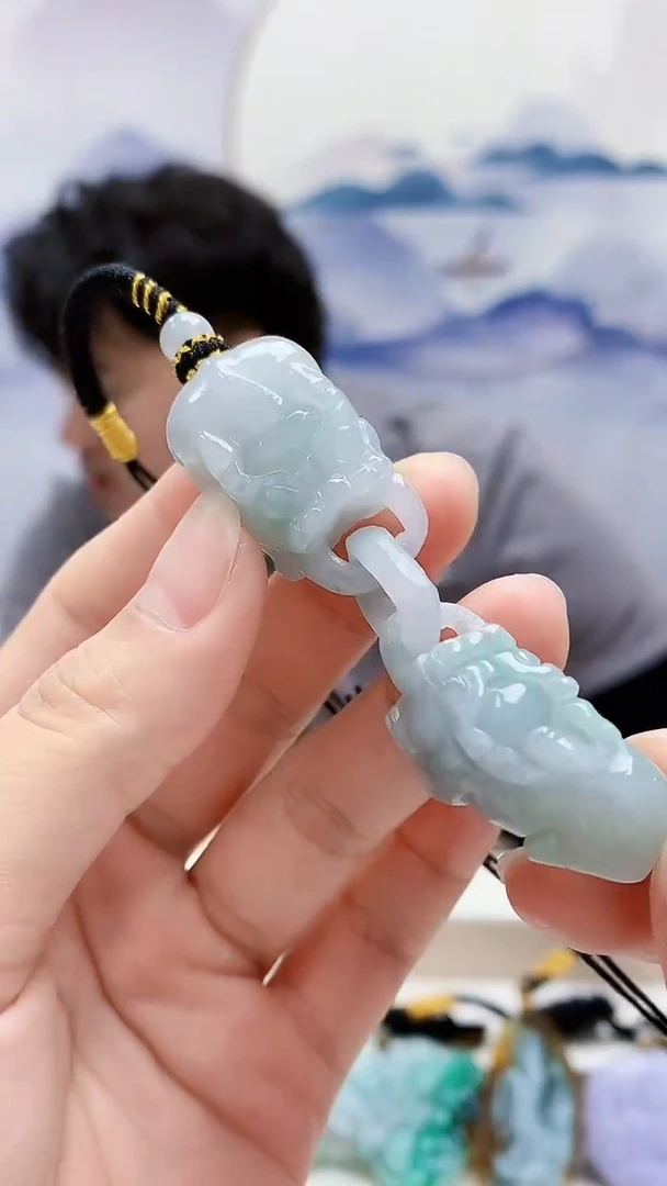 未镶嵌定制翡翠5060lr-毛货挂件31
