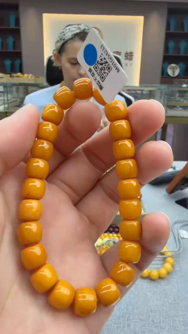 手链琥珀未镶嵌26秒拍号假一罚三