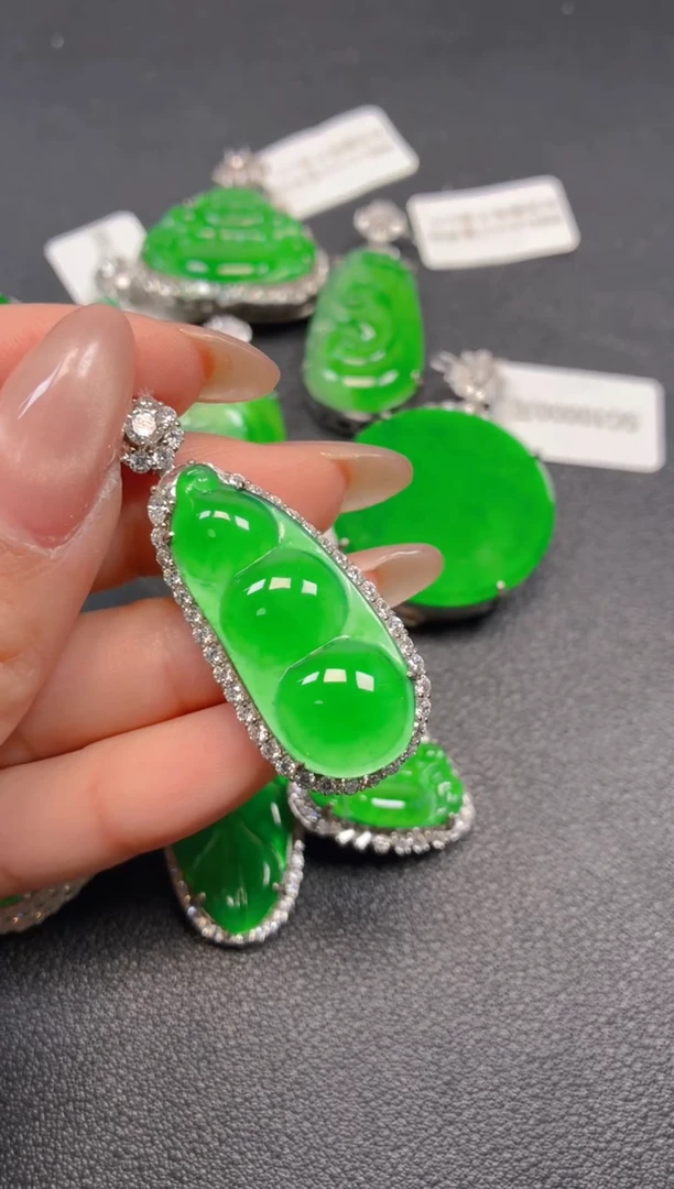 银S925镶嵌挂件翡翠111