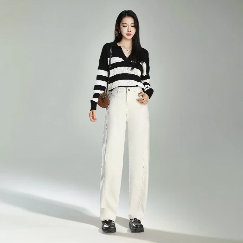 新疆长绒棉软牛仔 显瘦 显高  镰刀裤