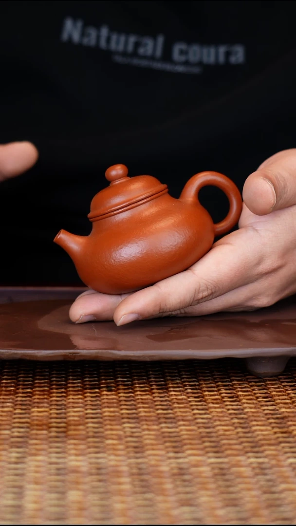 茶壶紫砂汀禾紫砂原矿大红袍《容天》150cc
