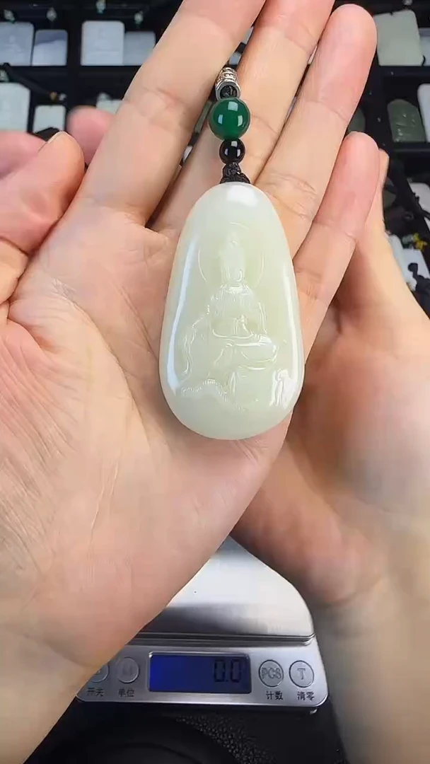 颈饰未镶嵌和田玉观音牌