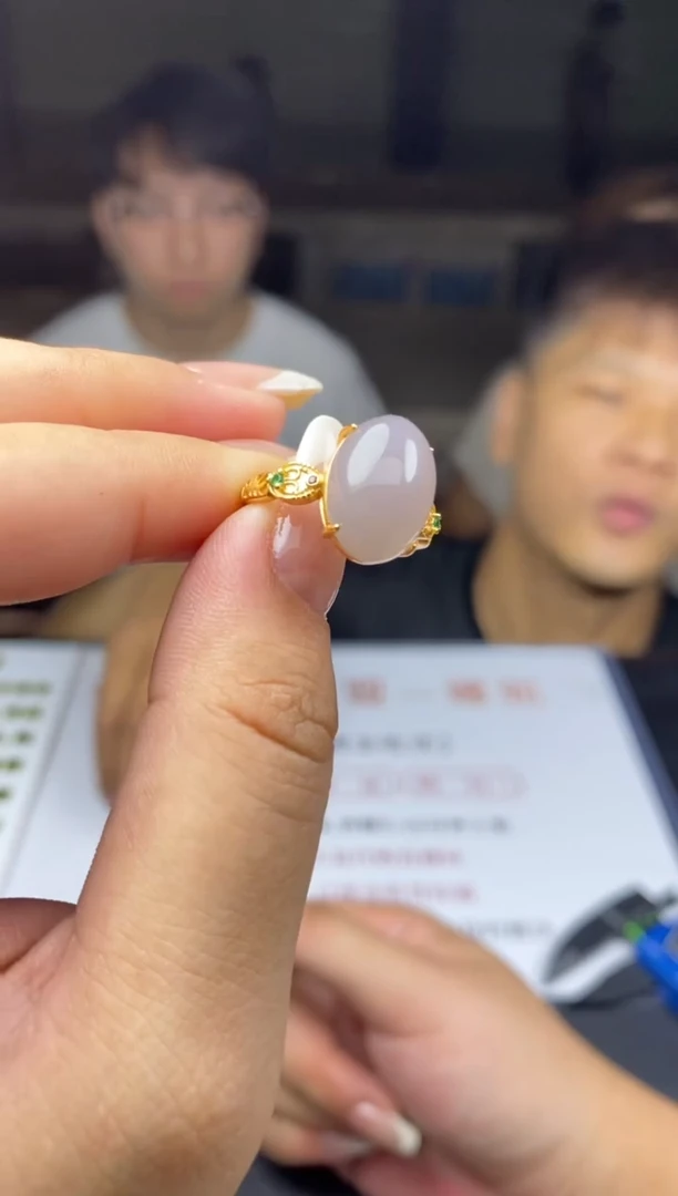 银S925镶嵌戒指和田玉多样性-戒指-J753