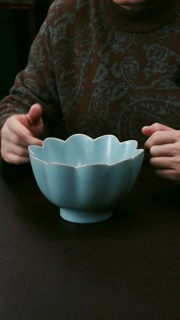 【闪购商品】其他汝官窑莲花温碗79