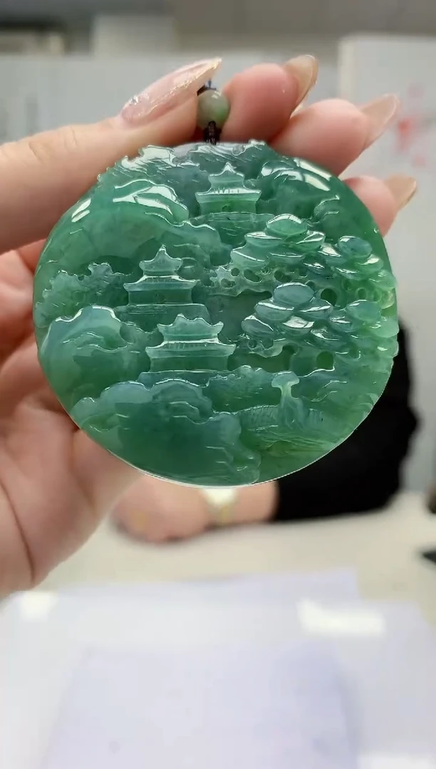 【闪购商品】定制翡翠未镶嵌5060jw-毛货挂件88