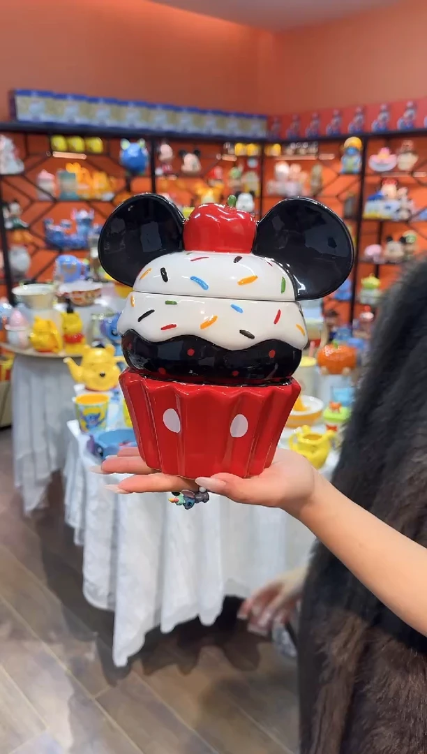 瓷片@@米奇冰激凌陶瓷饼干罐