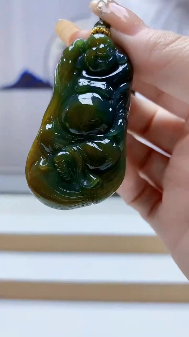 未镶嵌定制翡翠5028DD-毛货挂件138