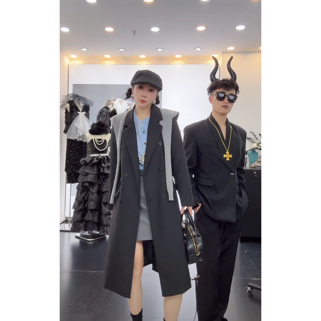 美拉德西装外套2025早秋新款韩版宽松气质学院风风衣女休闲百搭