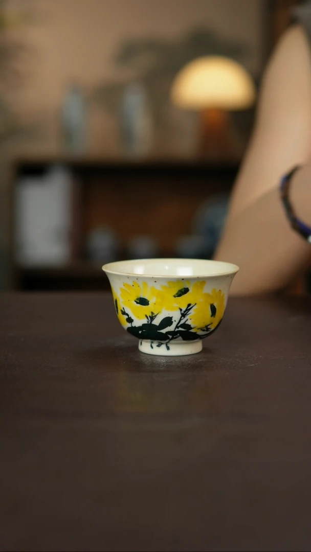 杯景德柴烧手作微瑕