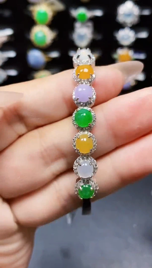 银S925镶嵌戒指翡翠4529