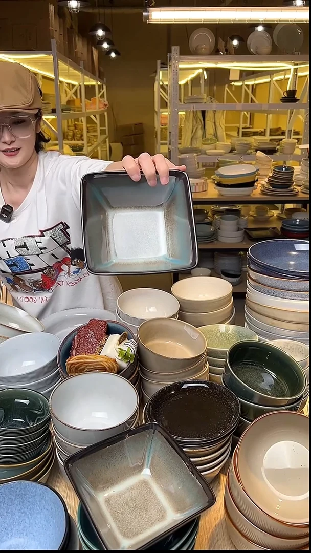 瓷93外贸尾货窑变釉下彩默认微瑕