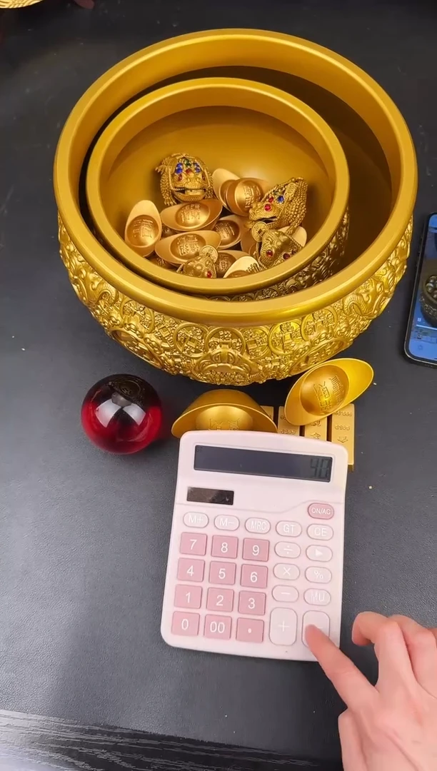 黄铜30个元宝+4个金蟾   不带盆