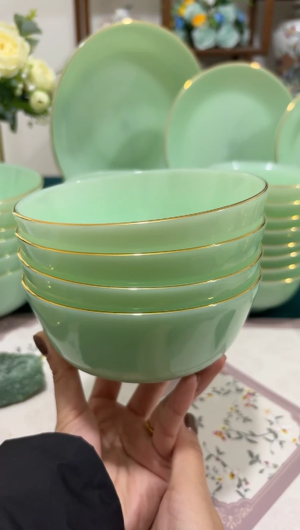 5.5英寸玉瓷碗4个口径13.8厘米