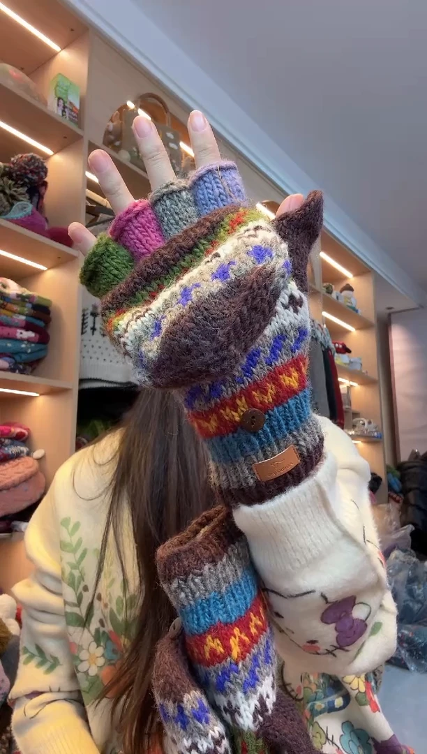 羊毛是***呀048手套