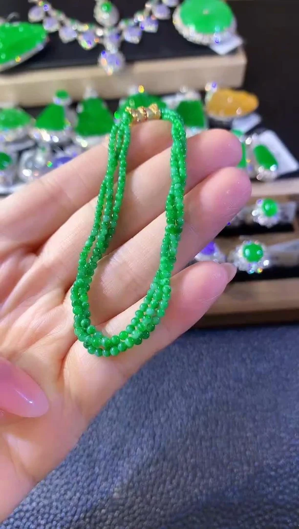 18K金镶嵌翡翠手串 - 多样性发货一件