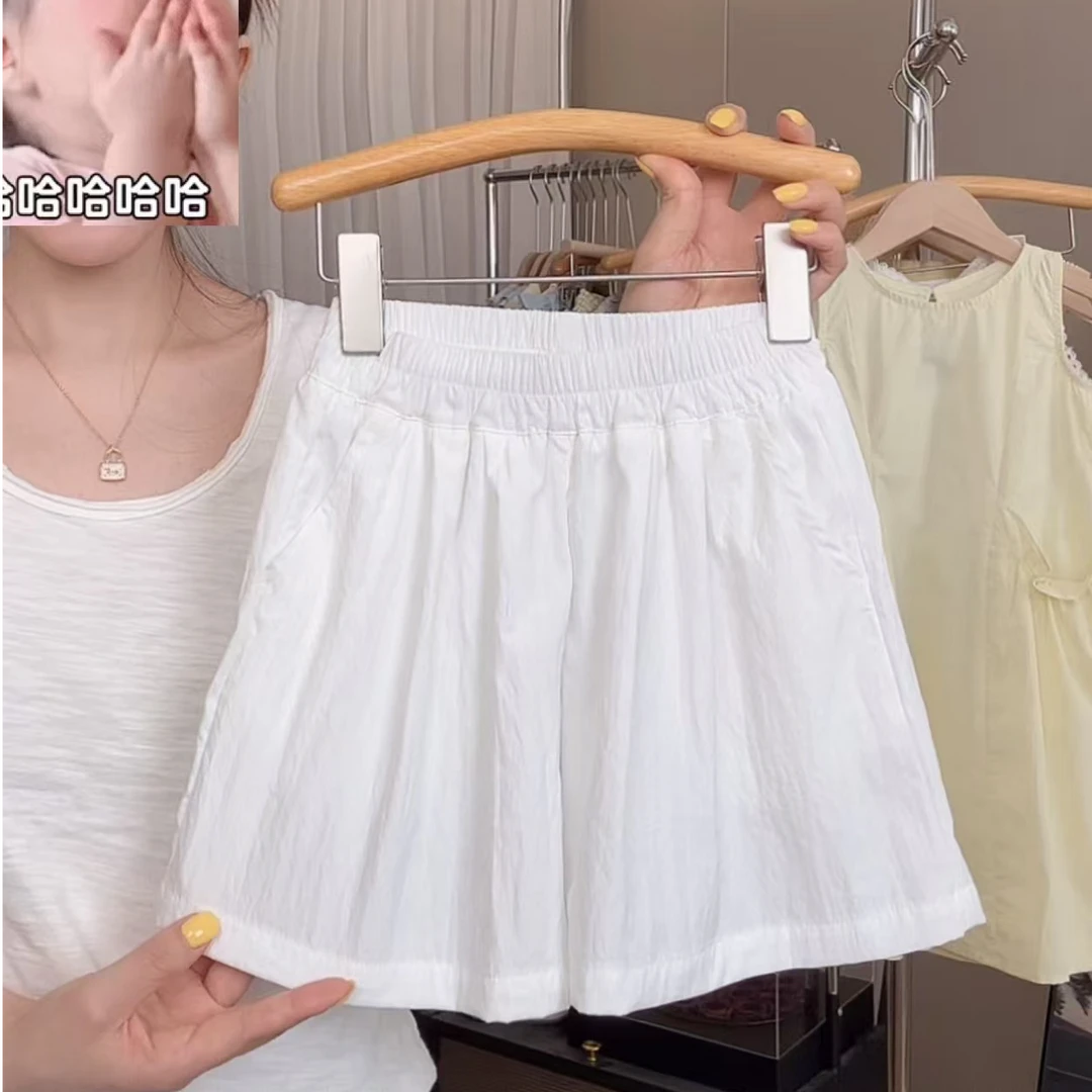 花小花 女童百搭短裤夏季薄款女宝速干裤中大童夏装休闲中裤洋气