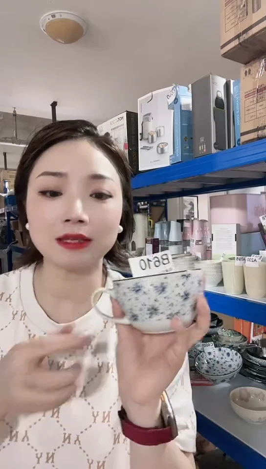 瓷片 全新高端瓷器雪花纹咖啡杯B610