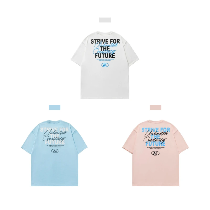 “夏日缤纷”国潮印花短袖宽松情侣夏日休闲糖果T