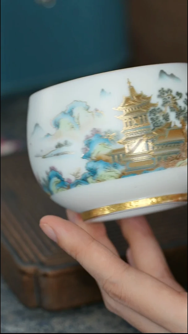 【鎏金锦绣山河（叶子）】【蓝12西泠礼盒】