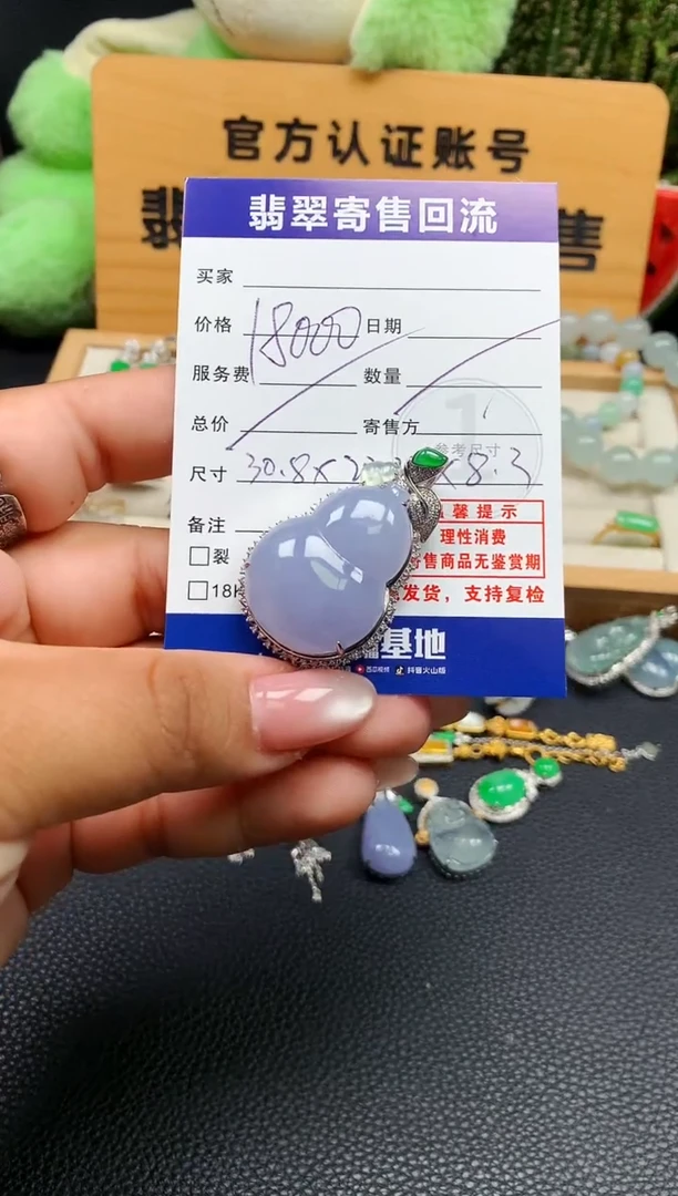 颈饰18K金镶嵌翡翠10151389