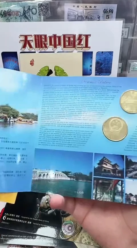 【闪购商品】其他普通金属康银阁-龙门石窟纪念币两枚带册子（微瑕）