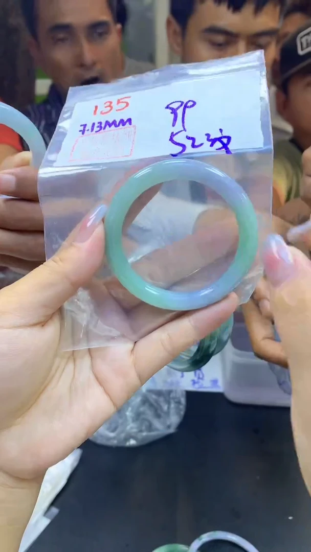 定制翡翠未镶嵌135手镯52纹+99元+拍一发一