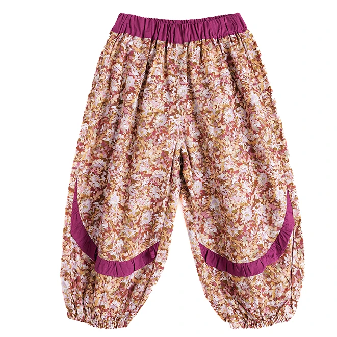 【启萌】B女童洋气韩版儿童春秋款宽松休闲宝宝秋碎花裤C2A6074P