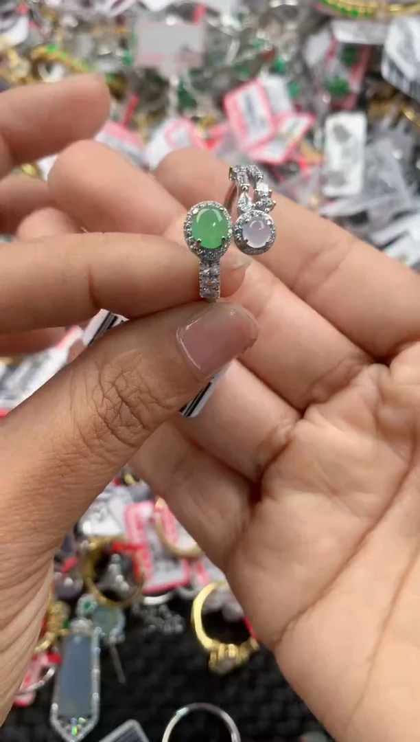 银S925镶嵌戒指翡翠11-11-11---6