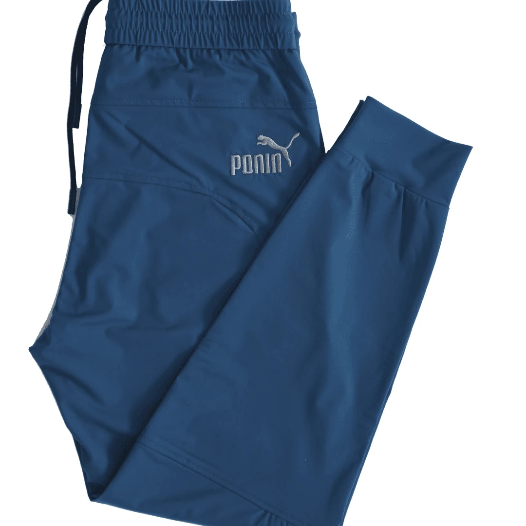 夏季运动休闲裤男士新款速干小脚裤薄款冰丝裤拉链口袋时尚休闲裤