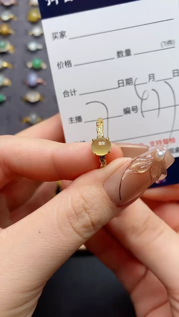 银S925镶嵌戒指翡翠.