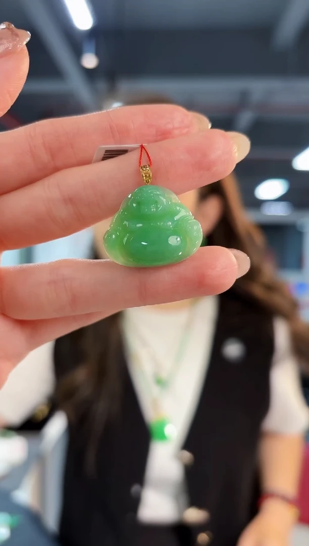 【闪购商品】翡翠颈饰18K金镶嵌缅料A货/支持复检/一件