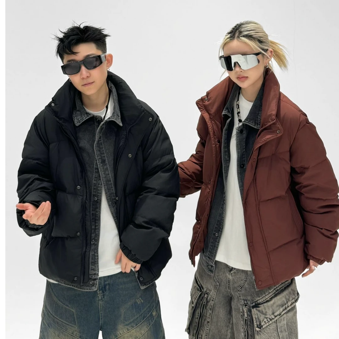 AA2025冬季保暖美式牛仔拼接水洗休闲90白鸭绒21806