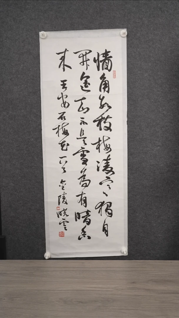 书法似***来孙xy老师 墙角数枝梅 托底