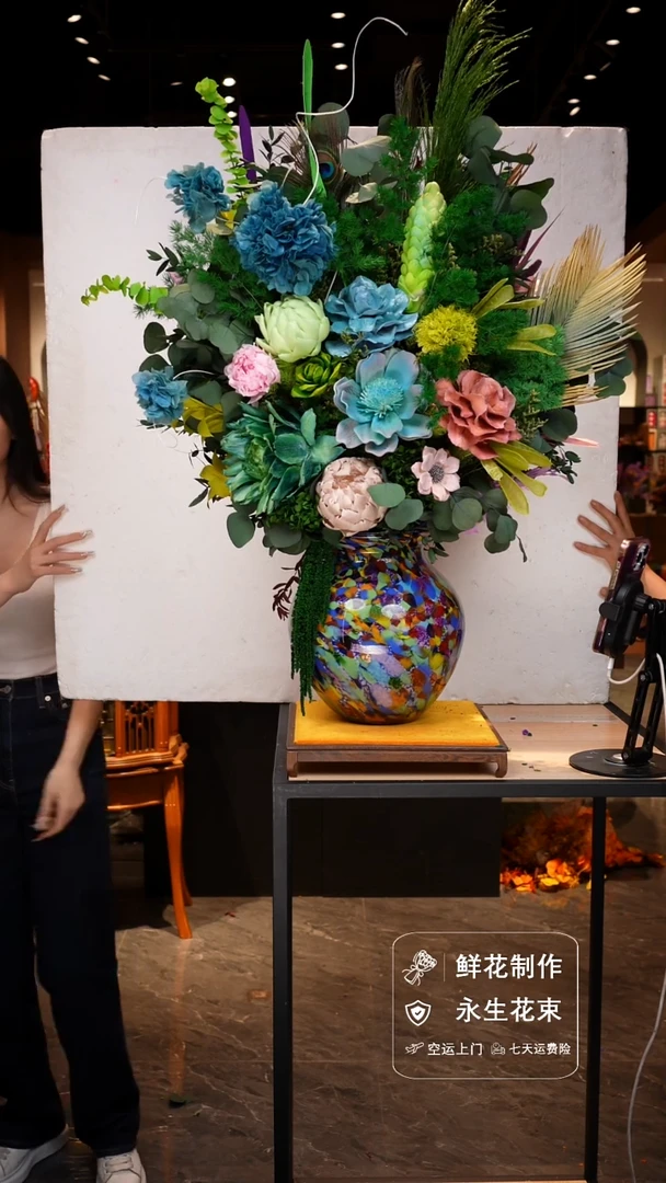 手工艺品琉璃手工花器花束空运包邮送货上门-以图片为准