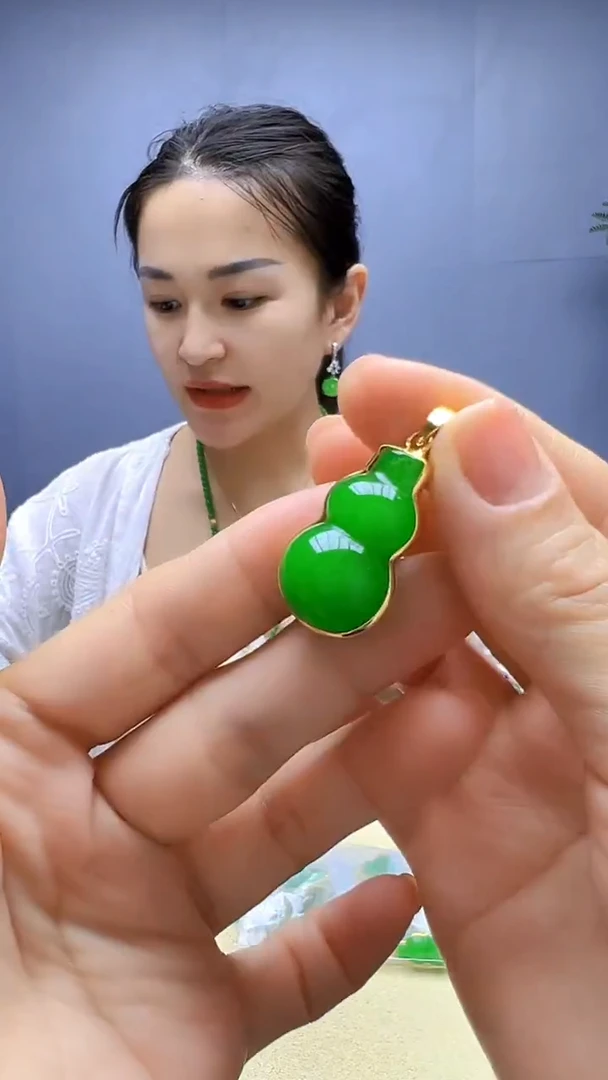 颈饰14K金镶嵌翡翠随昔diy颈饰