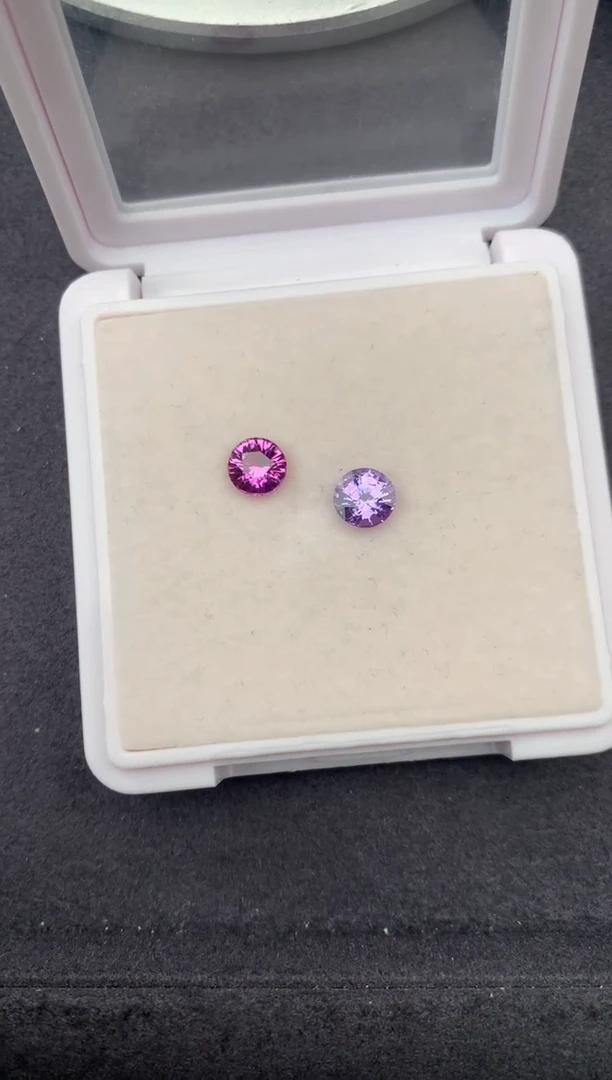 裸石彩色蓝宝石2.1ct撞色蓝宝 定制  FH