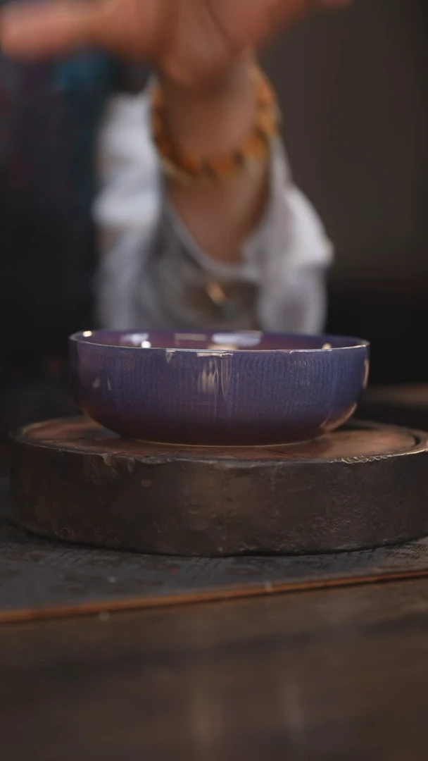 【闪购商品】杯67柴烧柴房陶瓷｜紫韵小水盂
